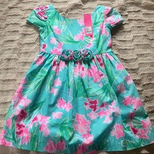 NWT Lilly Pulitzer Girls Momoa Dress Size 10 Aqua Al Fresco Isn’t She Lovely